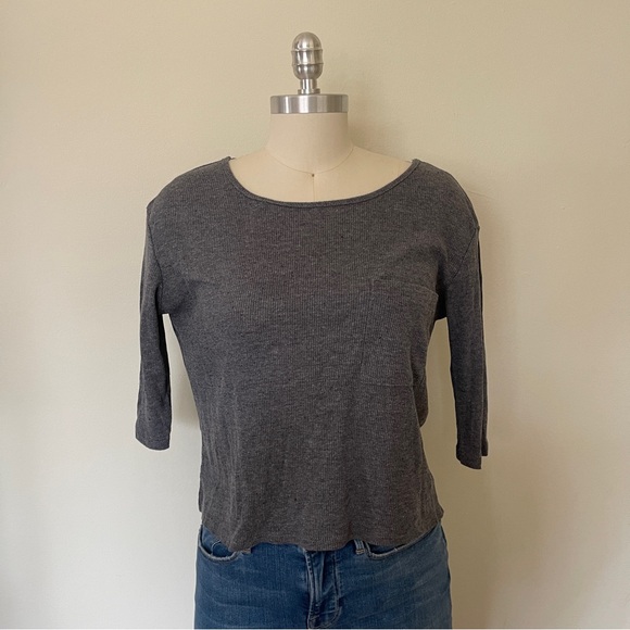 Costa Blanca Tops - Costa Blanco High Low Ribbed Top